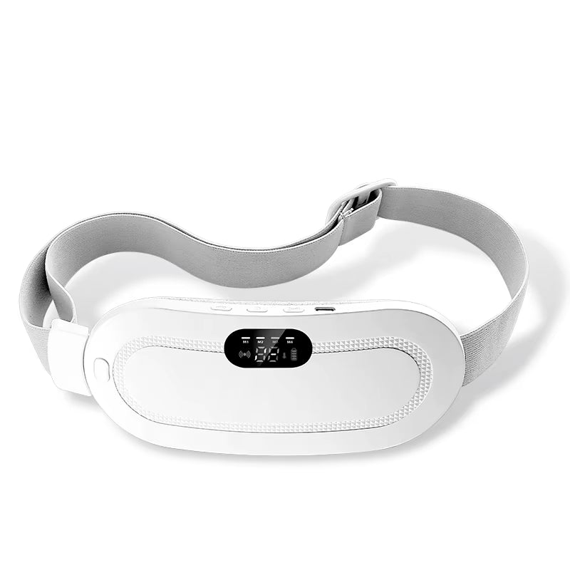Electric Waist Massage Period Cramp Massager Vibrating Heating Belt for Menstrual Waist Stomach Abdominal Warm Palace Belt