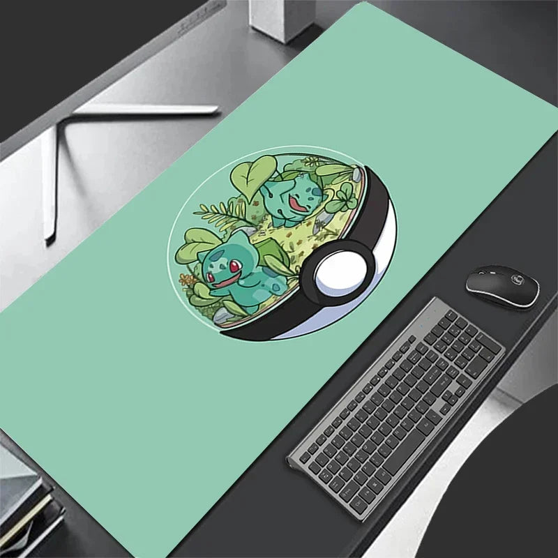 New Large PU Leather Mouse Pad Pokemon Bulbasaur Anime Mouse Mats Keyboard Pad Mousepad Pc Computer Desk Mat Student Writing Pad
