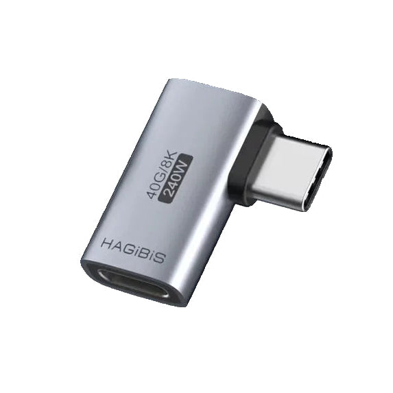 240W USB C to C Adapter 40Gbps 8K 60Hz 90 Degree Converter USB4 Adapter for Thunderbolt 4/3 Macbook Iphone 17 Pro Tablet