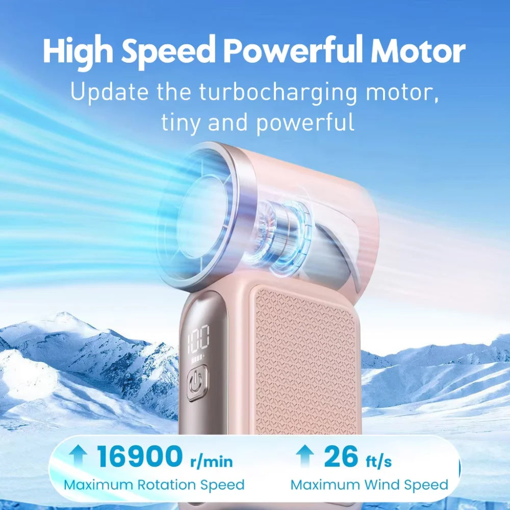 Mini Handheld Fan 3600Mah High-Speed Portable Turbo Pocket Fan for Outdoor Travel