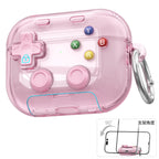 Hard Shell Game Console Design for Airpods Pro 3 2 1 Airpods 4 Case with Secure Lock Clip Protective Cover Headphone Accessories