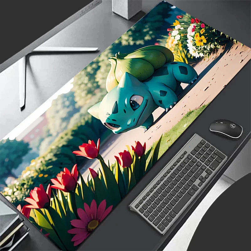 New Large PU Leather Mouse Pad Pokemon Bulbasaur Anime Mouse Mats Keyboard Pad Mousepad Pc Computer Desk Mat Student Writing Pad