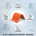 Creative Silicone Phone Stand - Flexible Foldable Transformable Desk Tablet Laptop Holder Travel Accessory