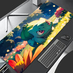 New Large PU Leather Mouse Pad Pokemon Bulbasaur Anime Mouse Mats Keyboard Pad Mousepad Pc Computer Desk Mat Student Writing Pad