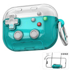 Hard Shell Game Console Design for Airpods Pro 3 2 1 Airpods 4 Case with Secure Lock Clip Protective Cover Headphone Accessories