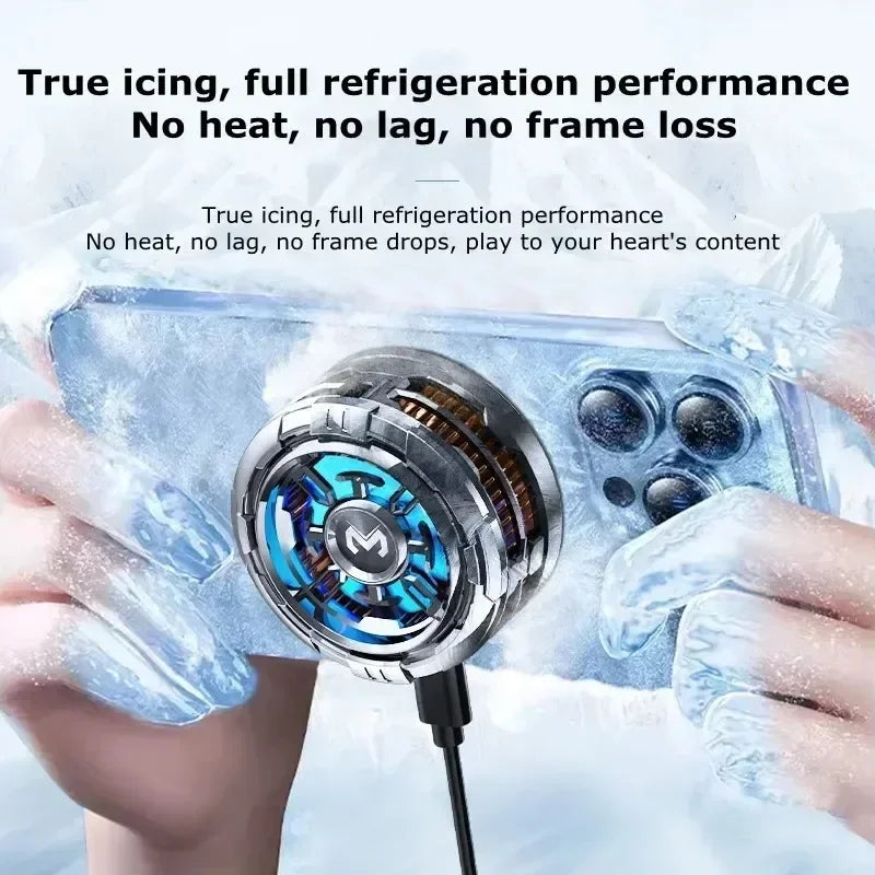 MEMO CX08 Mobile Phone Ice Cooler Magnetic Cooling Fan Case Radiator for PUBG Gaming Back Clip Cool Heat Sink for Smartphones