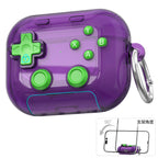 Hard Shell Game Console Design for Airpods Pro 3 2 1 Airpods 4 Case with Secure Lock Clip Protective Cover Headphone Accessories