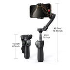 Handheld Gimbal Stabilizer 3-Axis Smart V8 for Phone with Extension Rod Tripod Face Tracking for Iphone Android Tiktok