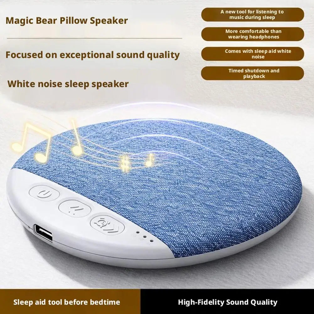 Bedroom Pillow Speaker for Sleeping Multi-Functional Bluetooth Music Audio with White Noise Immersive Sleep Perfect Gift