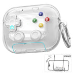 Hard Shell Game Console Design for Airpods Pro 3 2 1 Airpods 4 Case with Secure Lock Clip Protective Cover Headphone Accessories