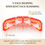 V-Face Lifting Beauty Device 4-Pole Double Chin Remove Facial Slimming Red/Blue Light Heat Massage Face Lift Machine