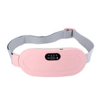 Electric Waist Massage Period Cramp Massager Vibrating Heating Belt for Menstrual Waist Stomach Abdominal Warm Palace Belt